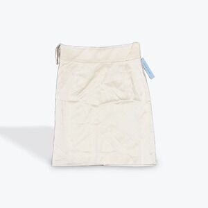 Antonio Melani Ivory Satin Pencil Skirt Zipper Back Women Size Petite